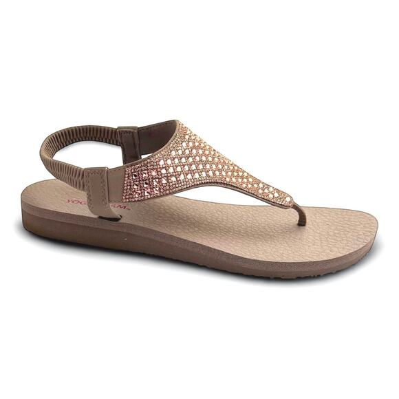 Skechers Shoes - Cali for Skechers Yoga Foam Embellished Sling Back Sandals Taupe -Size 10